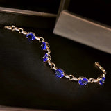 14Kt Yellow Gold 7.82ct Tanzanite Bracelet with Diamonds