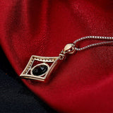 14Kt Yellow Gold Diamond 1.30 ct Emerald Pendant