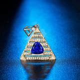 14Kt Yellow Gold Diamond 1.32 ct Tanzanite Pendant