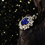 14Kt Yellow Gold Diamond 3.05 ct Tanzanite Pendant