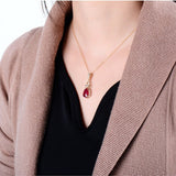 14Kt Yellow Gold Diamonds 0.45ct Ruby Pendant