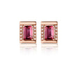 18K Rose Gold 1.40ct Tourmaline Earrings with Diamonds