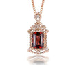 18K Rose Gold 3.97ct Tourmaline Pendant with Natural Diamonds