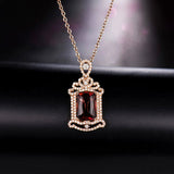 18K Rose Gold 3.97ct Tourmaline Pendant with Natural Diamonds