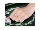18k Rose Gold Diamond Engagement 1.20 ct Tsavorite Ring