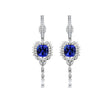 18K White Gold 3.80ct Tanzanite Earrings with Diamonds