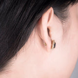 18K Yellow Gold 2.85ct Sapphire Earrings with Diamond