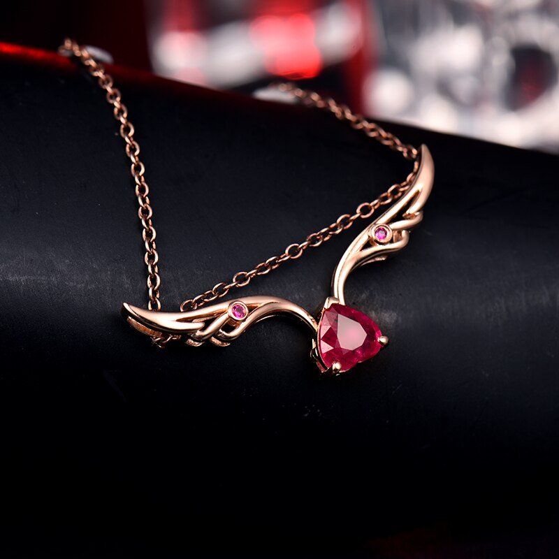 18Kt Gold 1.02 ct Ruby Pendant