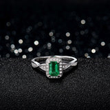 18Kt Gold Diamond 0.65 ct Emerald Ring