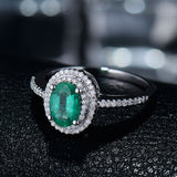 18Kt Gold Diamond 0.78 ct Emerald Ring
