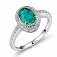 18Kt Gold Diamond 0.78 ct Emerald Ring