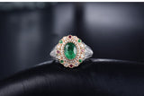 18Kt Gold Diamond 1.20 ct Emerald Ring