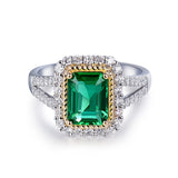 18Kt Gold Diamond 2.00 ct Emerald Ring