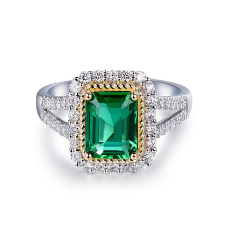 18Kt Gold Diamond 2.00 ct Emerald Ring