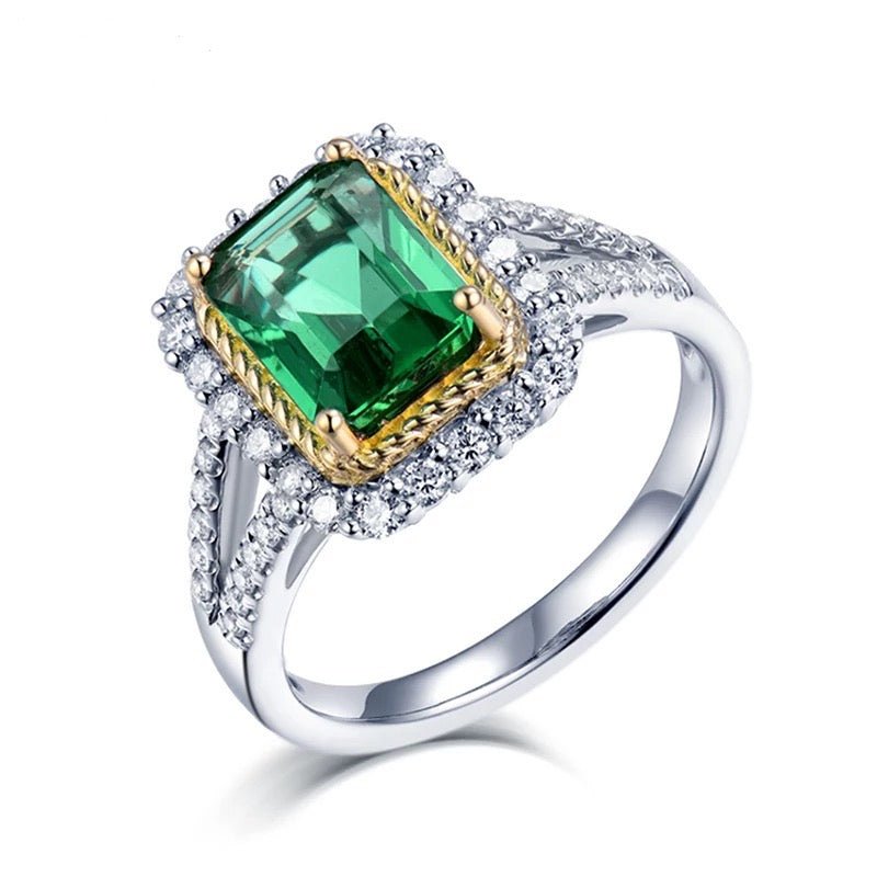 18Kt Gold Diamond 2.00 ct Emerald Ring