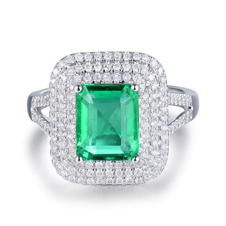 18Kt Gold Diamond 2.56 ct Emerald Ring