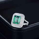 18Kt Gold Diamond 2.56 ct Emerald Ring