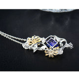 18Kt Multi - tone Gold Diamond 2.49 ct Tanzanite Pendant