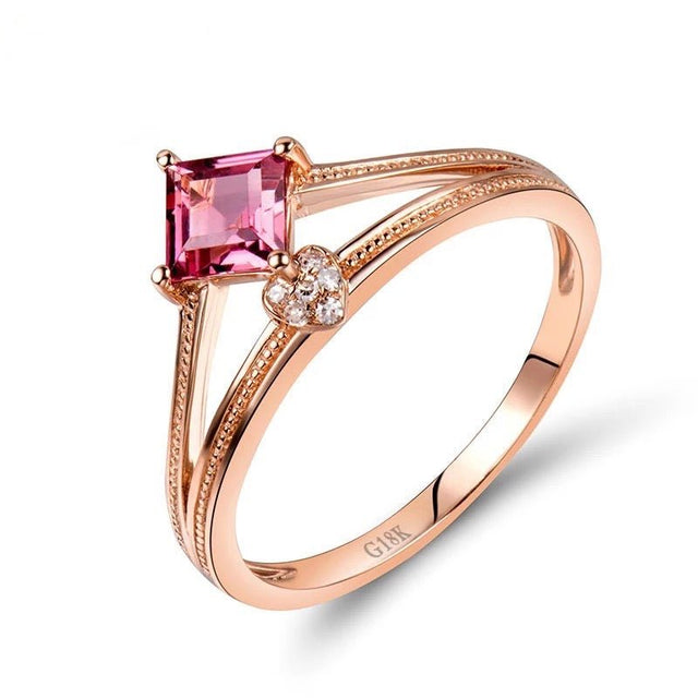 18kt Rose Gold & 0.49 ct Tourmaline Ring