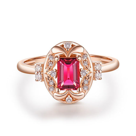 18kt Rose Gold & 0.57 ct Tourmaline Ring