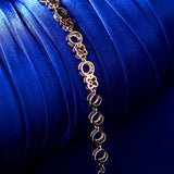 18Kt Rose Gold 1.55ct Tsavorite Bracelet with Diamonds