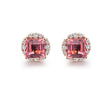 18kt Rose Gold 1.86ct Tourmaline Earrings with Diamonds
