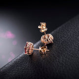 18kt Rose Gold 1.86ct Tourmaline Earrings with Diamonds
