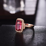 18kt Rose Gold 3.00 ct Tourmaline Ring with Diamonds