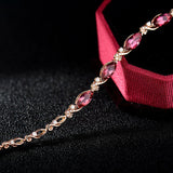 18Kt Rose Gold 3.05ct Pink Tourmaline Bracelet with Diamonds