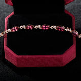18Kt Rose Gold 3.05ct Pink Tourmaline Bracelet with Diamonds