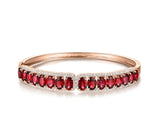 18Kt Rose Gold 8.00 ct Ruby Bracelet with Diamond