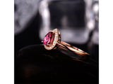 18kt Rose Gold Diamond & 0.52ct Pink Tourmaline Ring