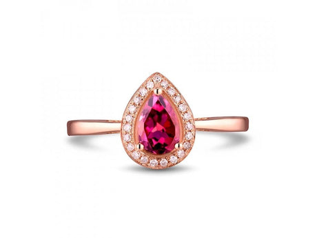 18kt Rose Gold Diamond & 0.52ct Pink Tourmaline Ring