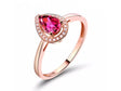 18kt Rose Gold Diamond & 0.52ct Pink Tourmaline Ring