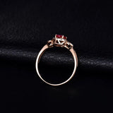 18Kt Rose Gold Diamond & 0.57 ct Ruby Ring