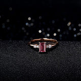 18Kt Rose Gold Diamond & 0.66ct Pink Tourmaline Ring