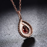 18Kt Rose Gold Diamond 0.67 ct Ruby Pendant