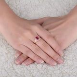 18kt Rose Gold Diamond & 0.73ct Pink Tourmaline Ring
