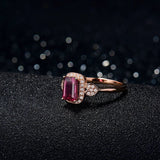 18kt Rose Gold Diamond & 0.73ct Pink Tourmaline Ring