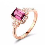 18kt Rose Gold Diamond & 0.73ct Pink Tourmaline Ring