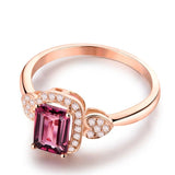 18kt Rose Gold Diamond & 0.73ct Pink Tourmaline Ring