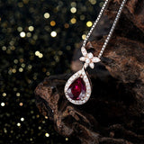 18Kt Rose Gold Diamond 0.90 ct Pink Tourmaline Gemstone Pendant