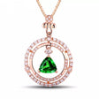 18Kt Rose Gold Diamond 1.03 ct Tsavorite Pendant