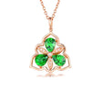 18Kt Rose Gold Diamond 1.09 ct Tsavorite Pendant
