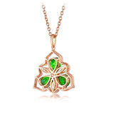 18Kt Rose Gold Diamond 1.09 ct Tsavorite Pendant