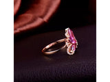 18kt Rose Gold Diamond & 1.45ct Pink Tourmaline Ring