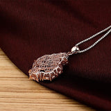 18Kt Rose Gold Diamond 1.80 ct Emerald Pendant