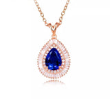 18Kt Rose Gold Diamonds 2.30 ct Tanzanite Pendant