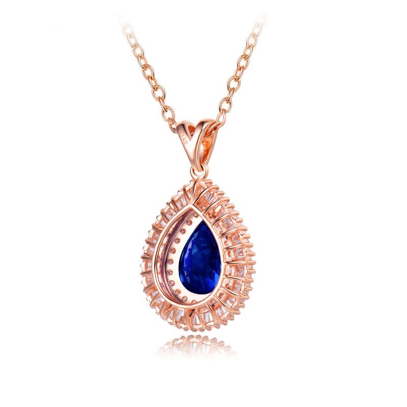 18Kt Rose Gold Diamonds 2.30 ct Tanzanite Pendant