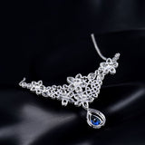 18Kt White Gold 1.02 ct Sapphire Diamonds Pendant